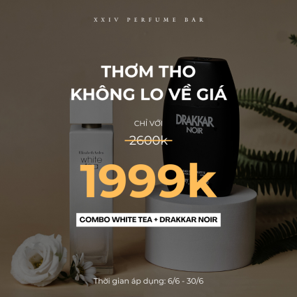 Combo thơm tho không lo về giá White Tea + Drakkar Noir