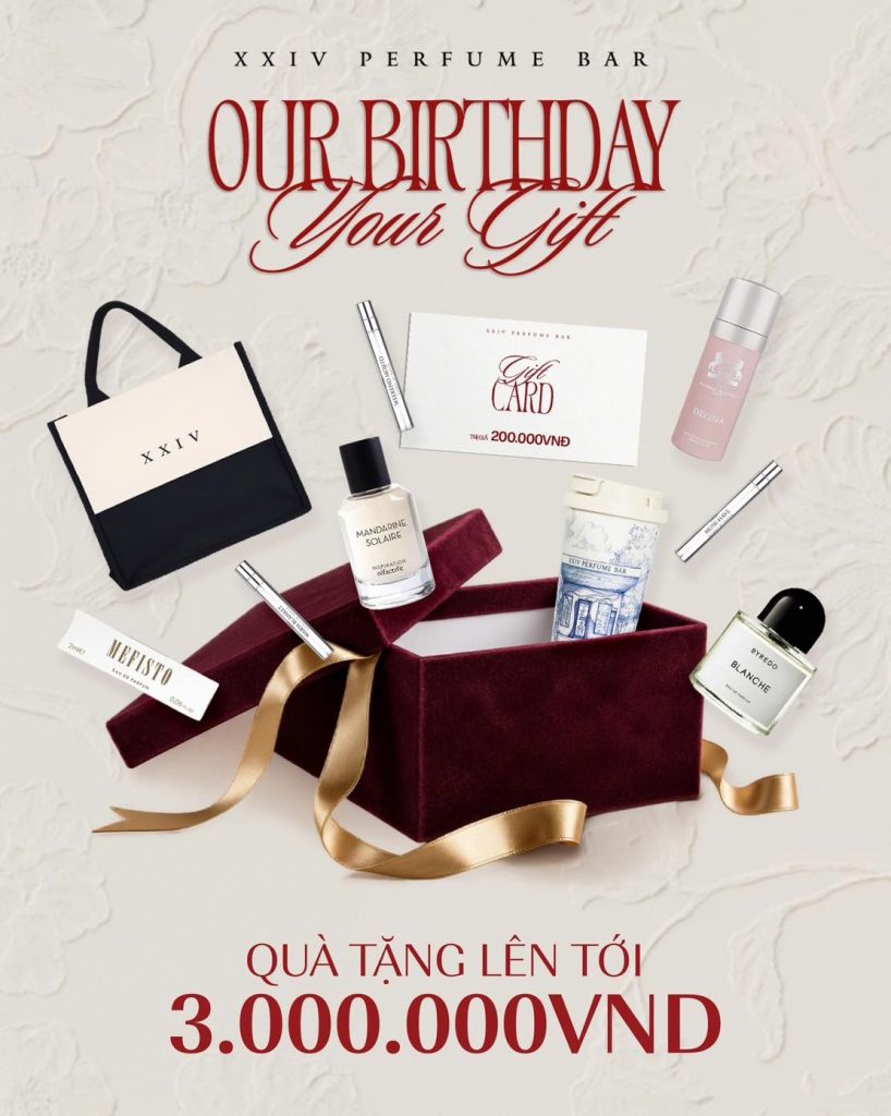 sinh nhật 6 tuổi XXIV Perfume Bar